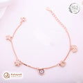 Silver Rosegold Lucky Charm Bracelet