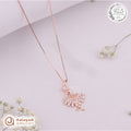 Silver RoseGold Ballerina Grace Chain Pendant