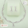Silver Floral Swirl Necklace Set
