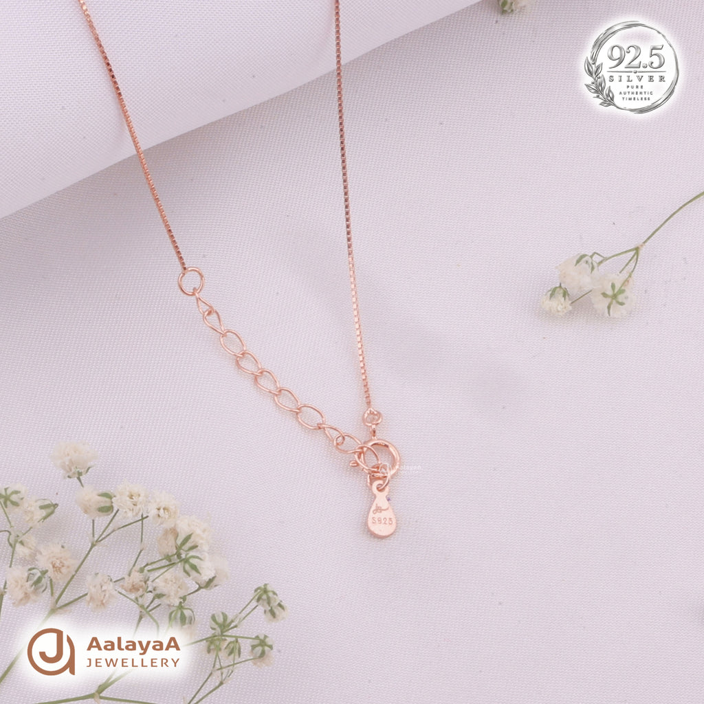 Silver RoseGold Ballerina Grace Chain Pendant