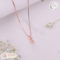 Silver RoseGold Double Halo Chain Pendant