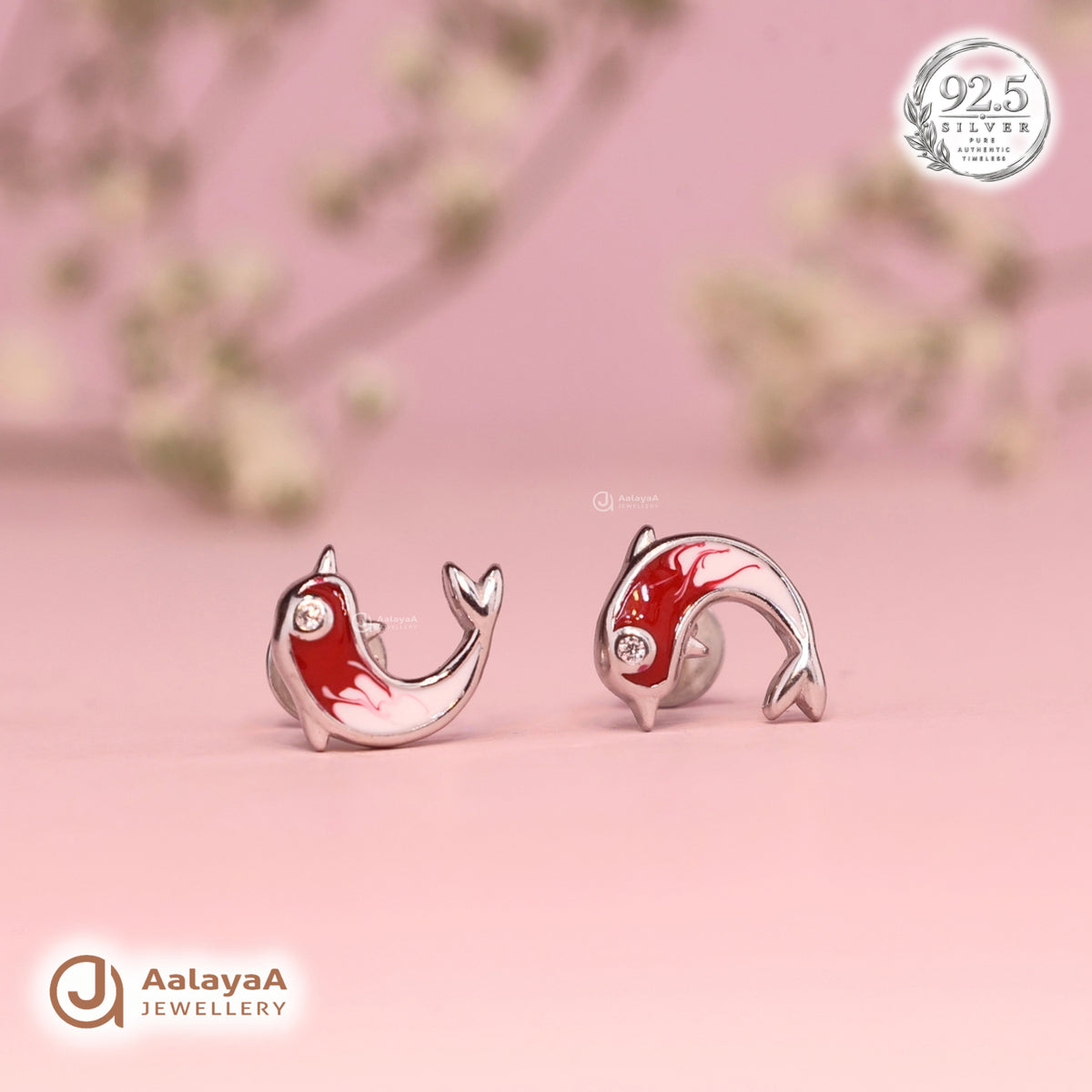 Silver Koi Fish Earring