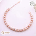 Silver Rosegold Princess Halo Tennis Bracelet