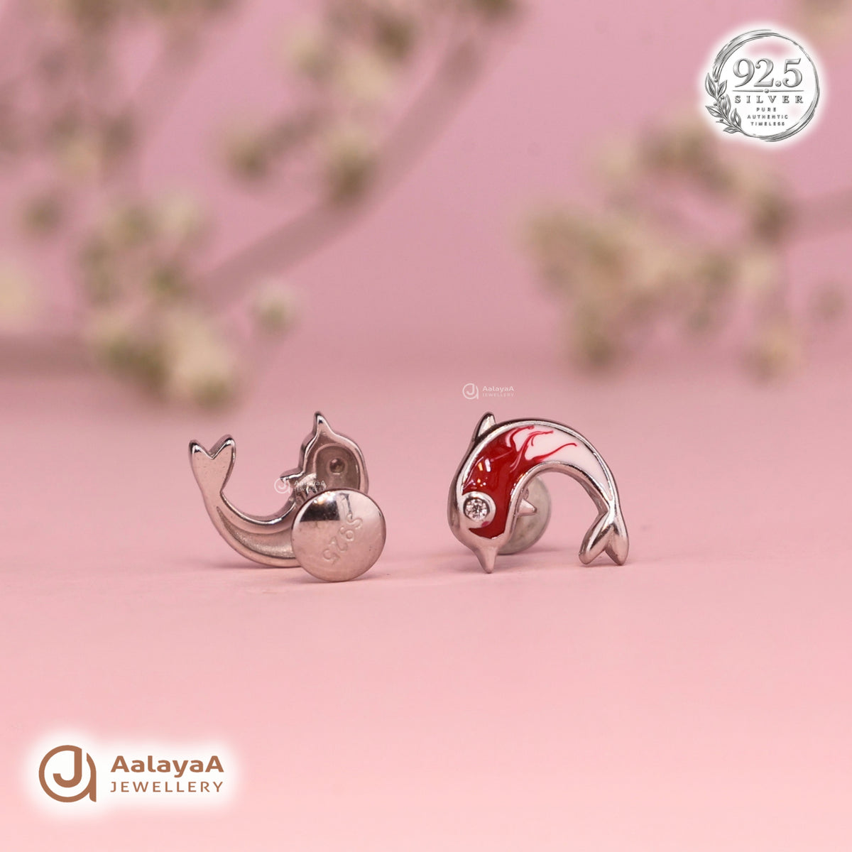 Silver Koi Fish Earring