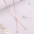 Silver RoseGold Infinity Drop Chain Pendant