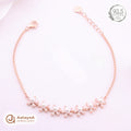 Silver Rosegold Pearl Blossom Bracelet