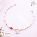 Silver Rosegold Daisy Pearl Bracelet