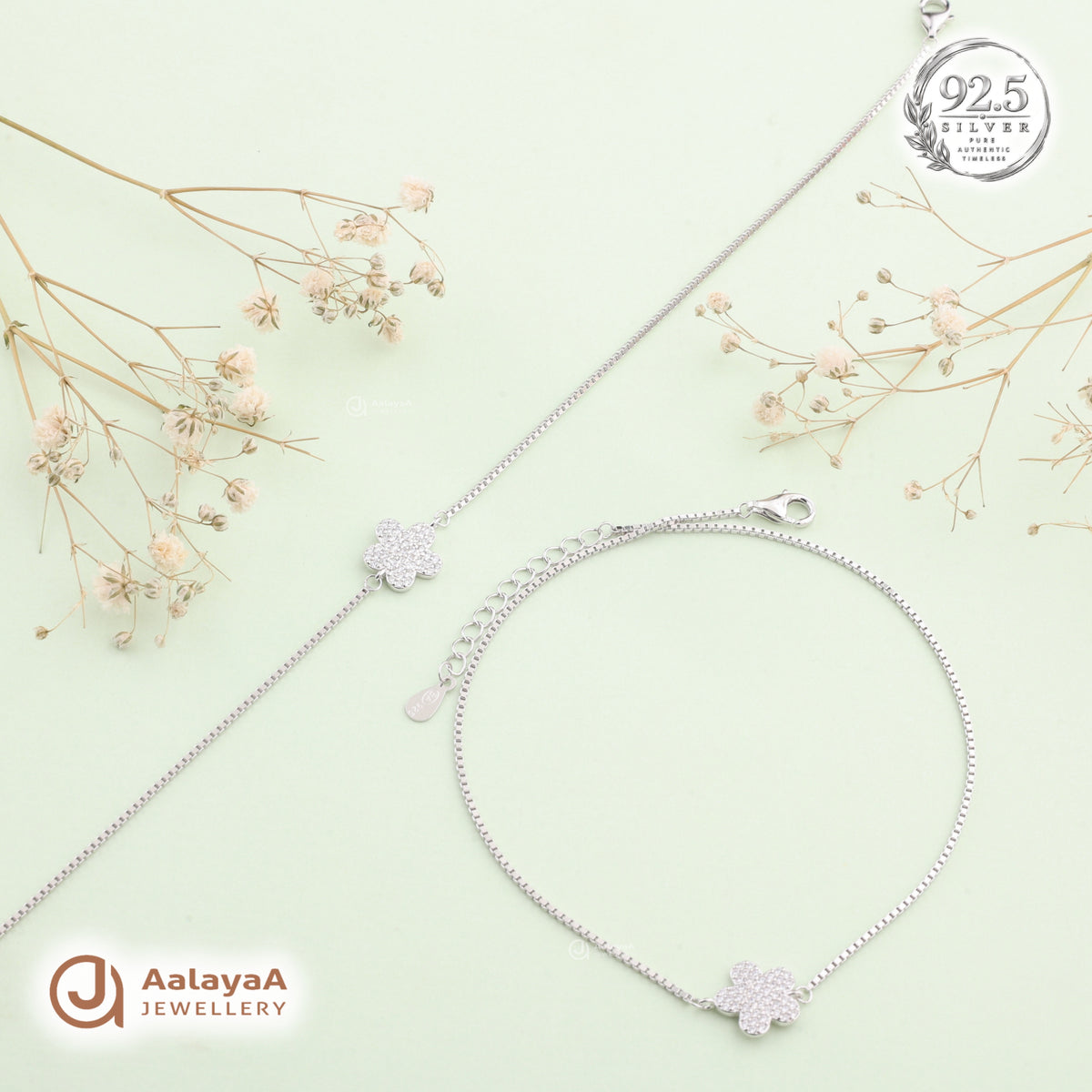 Silver Daisy Delight Anklet