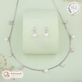 Silver Moonlight Pearl Necklace Set