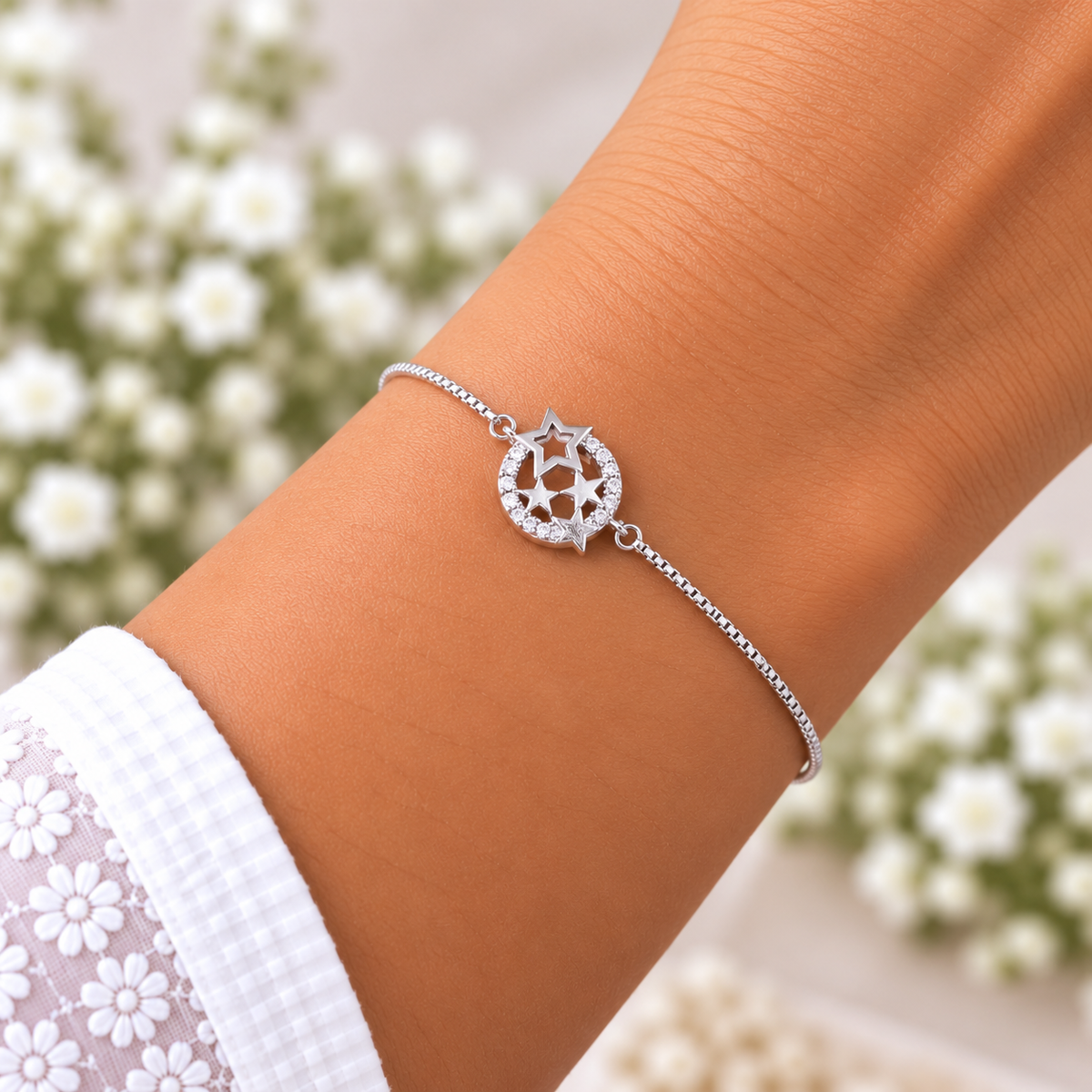 Silver Starry Night Bracelet