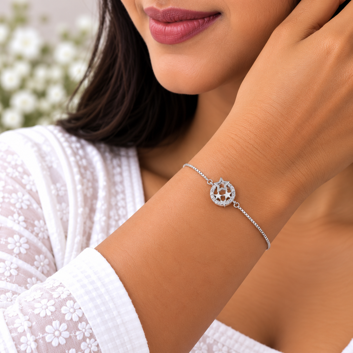 Silver Starry Night Bracelet