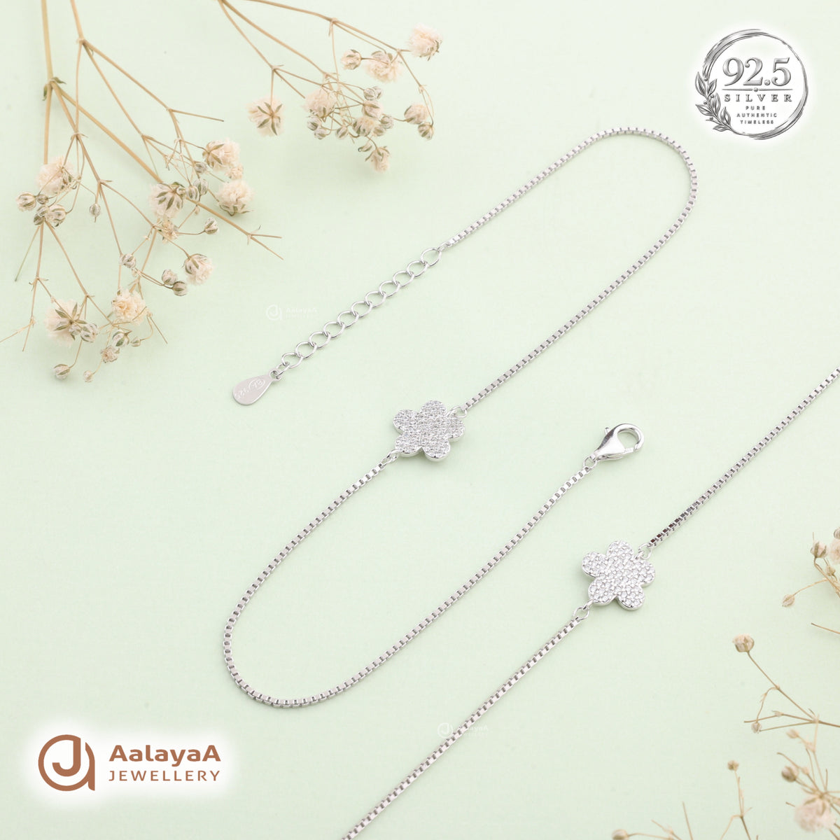 Silver Daisy Delight Anklet