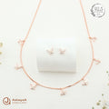 Silver RoseGold Aurelia Butterfly Necklace Set