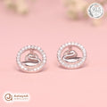 Silver Swan Circle Earring