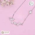 Silver Sparkling Butterfly Garden Chain Pendant