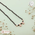Silver Rosegold Twin Spark Black Bead Chain Pendant