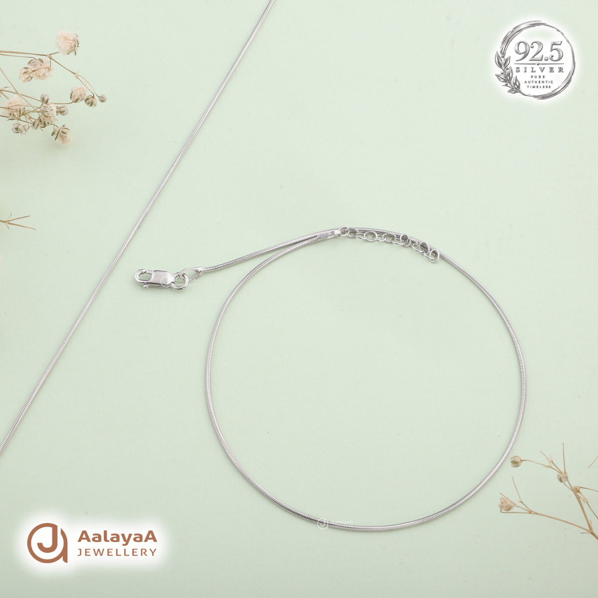 Silver Sleek Serenity Anklet