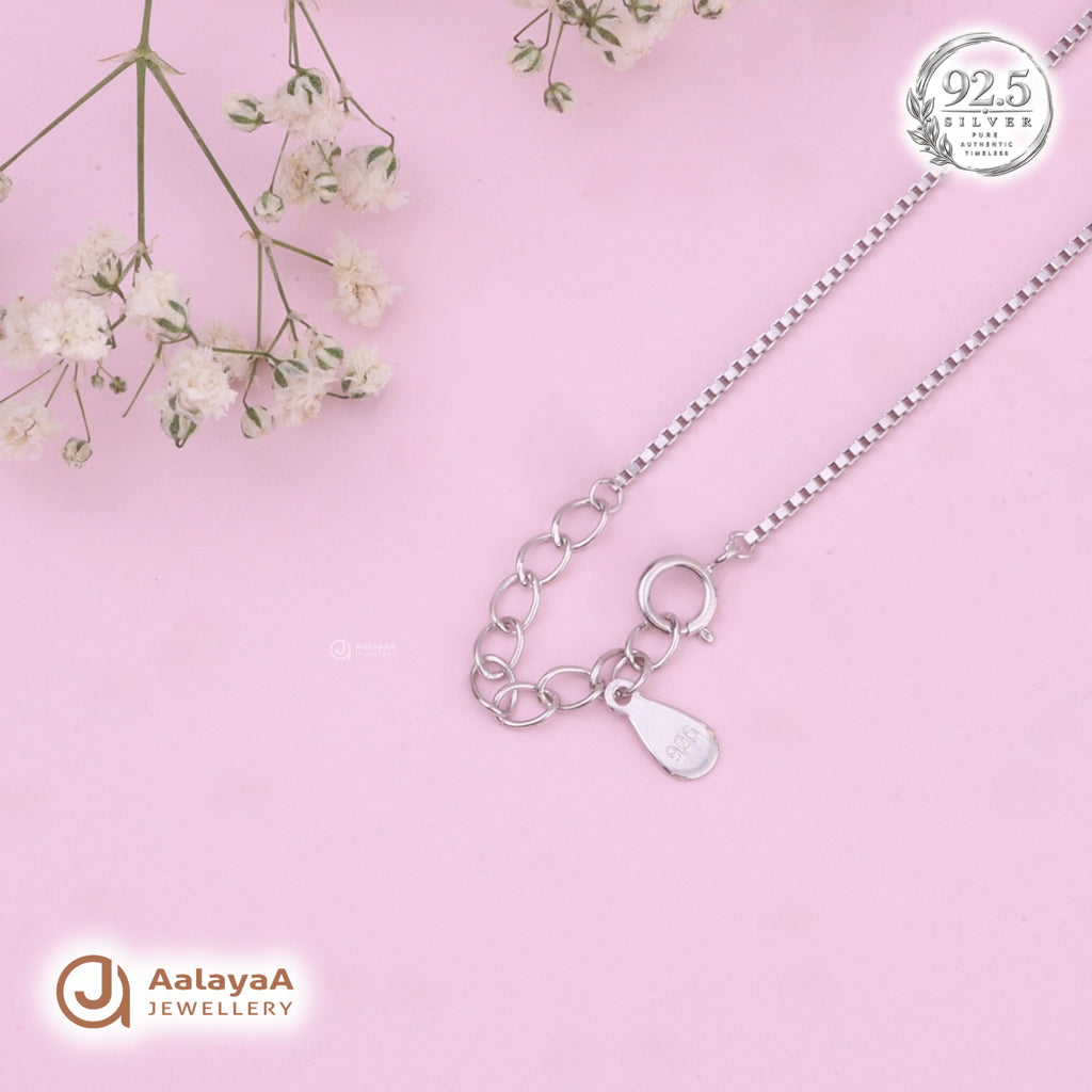 Silver Crystal Pearl Butterfly Chain Pendant