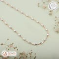 Silver Rosegold Swirl Oval Station Chain