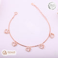 Silver Rosegold Infinity Heart Charm Bracelet