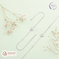Silver Sparkling Heart Anklet
