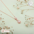 Silver Rosegold Teardrop Chain Pendant