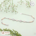 Silver Elegant Leaf Bracelet