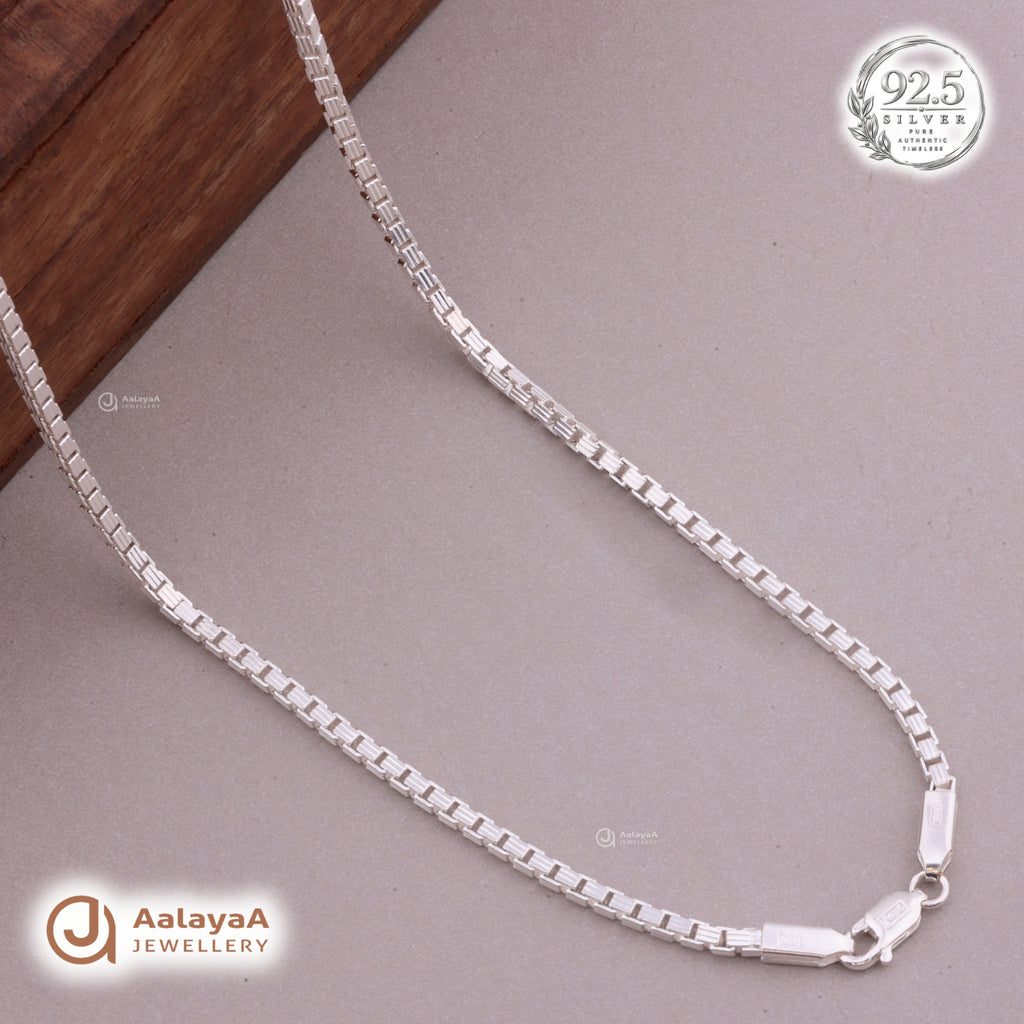 Vertex Box Silver Men's Chain