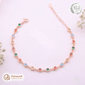 Silver Rosegold Rainbow Crystal Bracelet