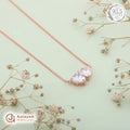 Silver Rosegold Double Heart Chain Pendant