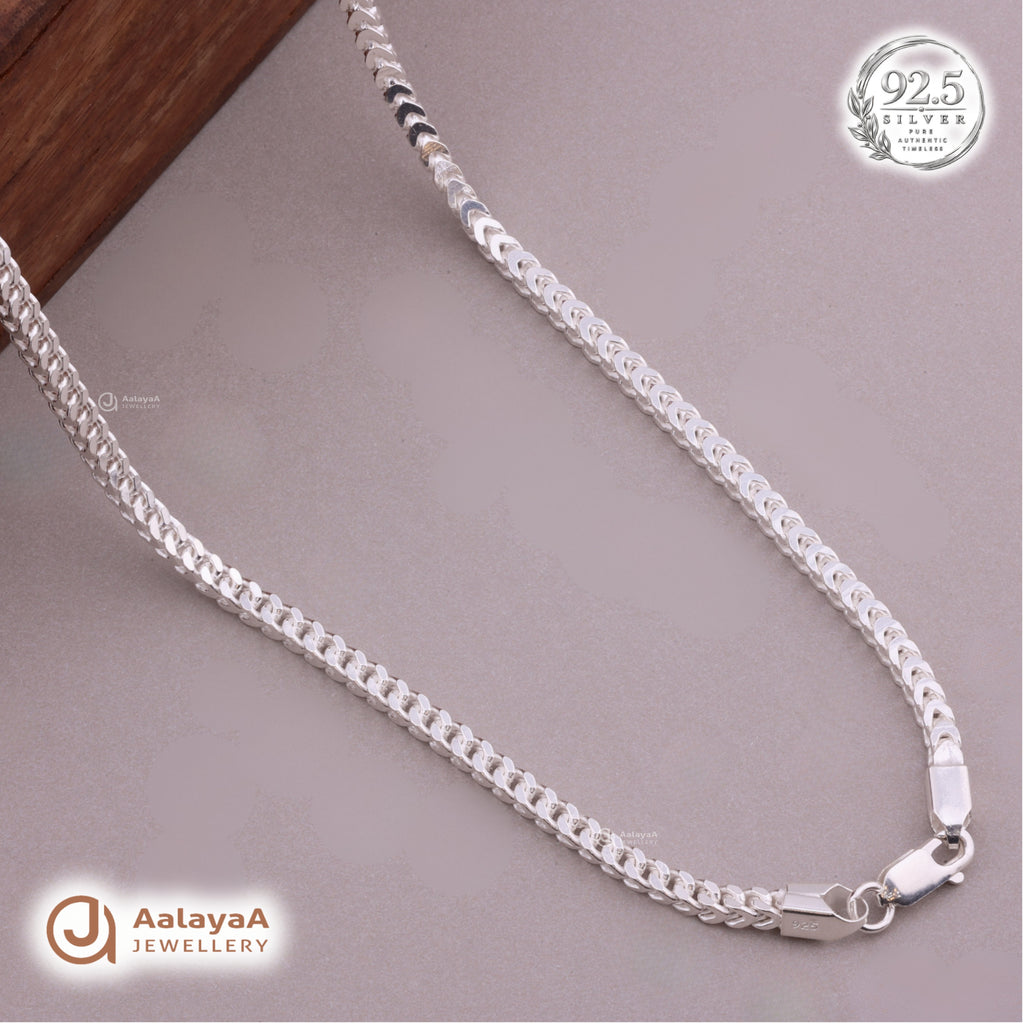 Elite Curb Silver Men's Chain
