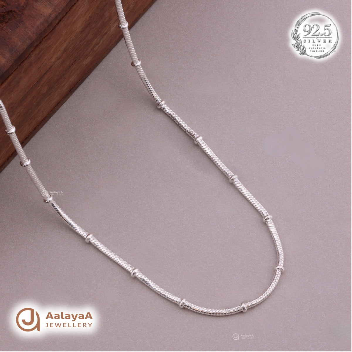 Serpent Orbit Silver Men's Chain