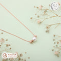 Silver Rosegold Pearl Drop Chain Pendant