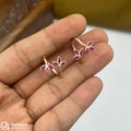 Silver Rosegold Pink Petal Grace Toe Ring