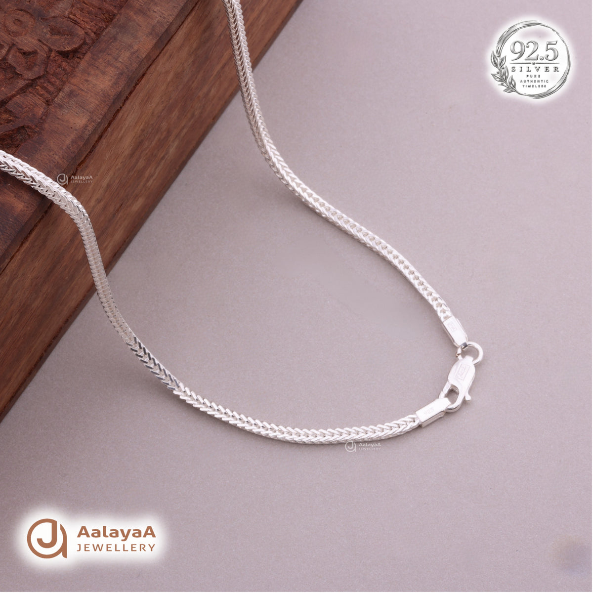 Viper Braid Silver Men's Chain