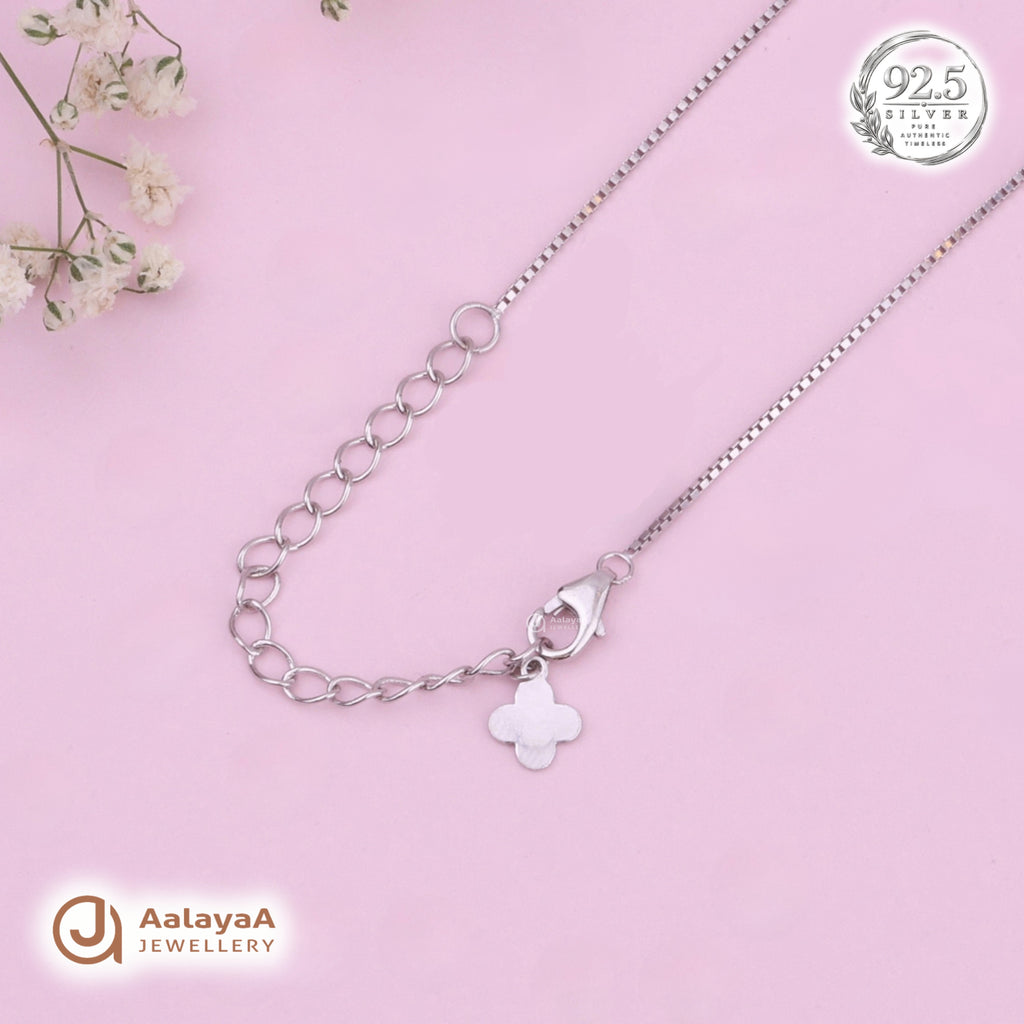 Silver Sparkling Butterfly Garden Chain Pendant