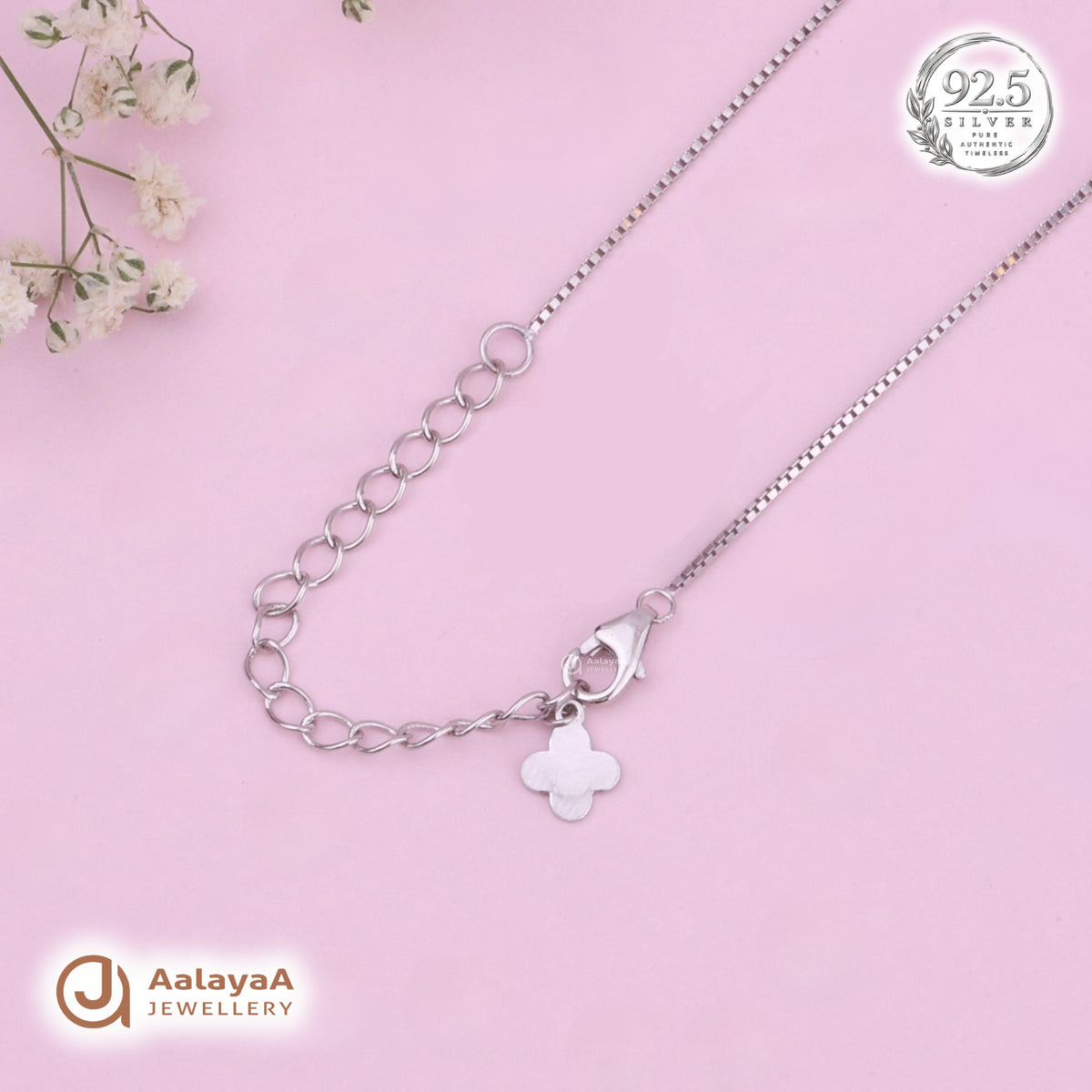 Silver Sparkling Butterfly Garden Chain Pendant