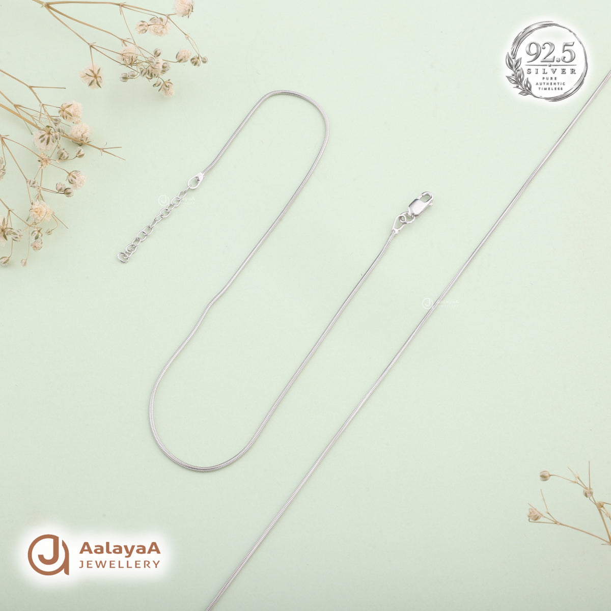 Silver Sleek Serenity Anklet
