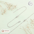 Silver Classic Beaded Charm Anklet