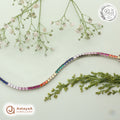 Silver Rainbow Crystal Tennis Bracelet