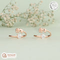 Silver Rosegold Elephant Heart Toe Ring