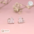 Silver Crystal Heart Earring