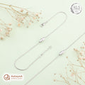 Silver Twisted Oval Elegance Anklet
