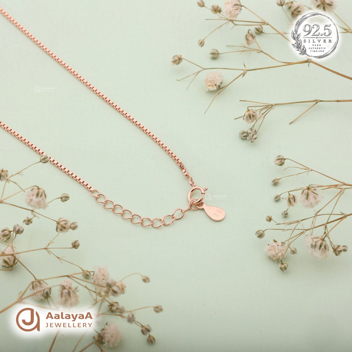 Silver Rosegold Evil Eye Infinity Chain Pendant