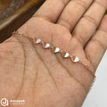 Silver Rose Gold Heartline Bracelet