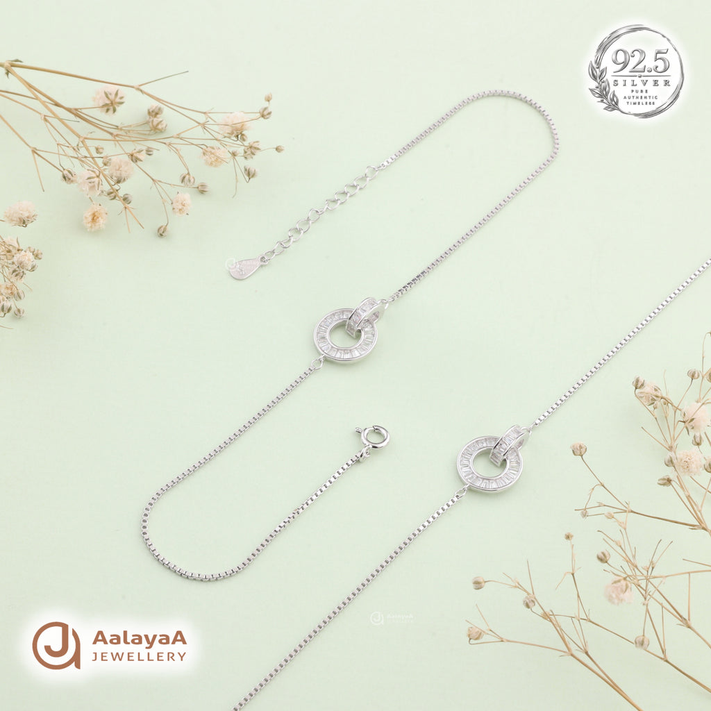 Silver Eternal Circle Anklet
