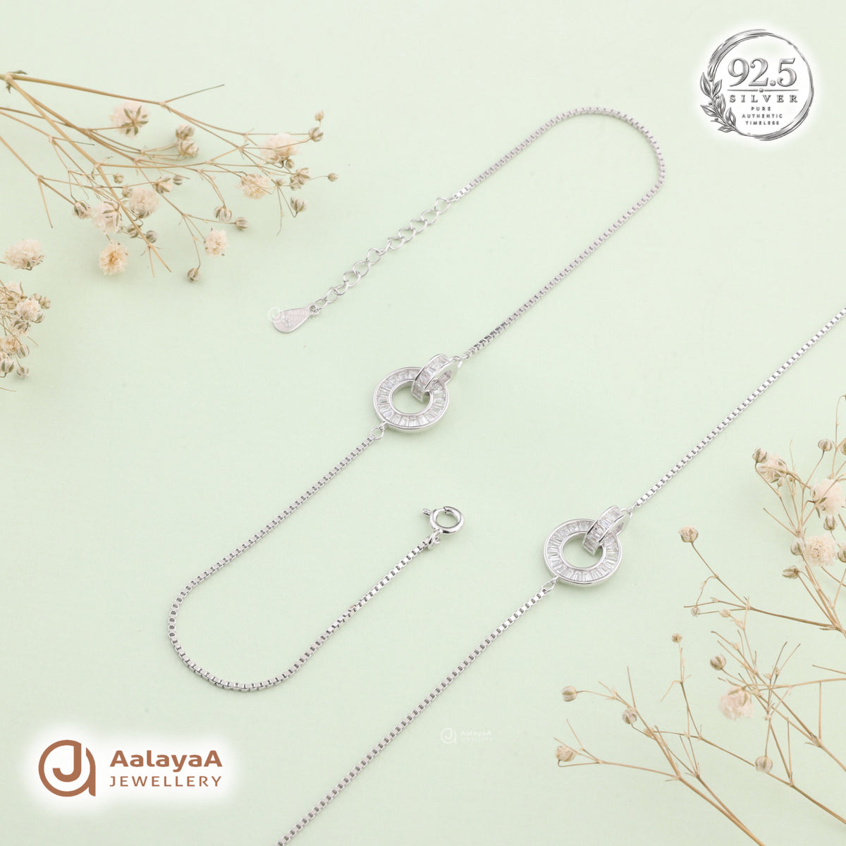 Silver Eternal Circle Anklet