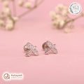 Silver Crystal Saturn Earring
