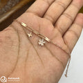 Silver Rosegold Petal & Wings Charm Bracelet