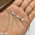 Silver Rosegold Floral Sparkle Bracelet